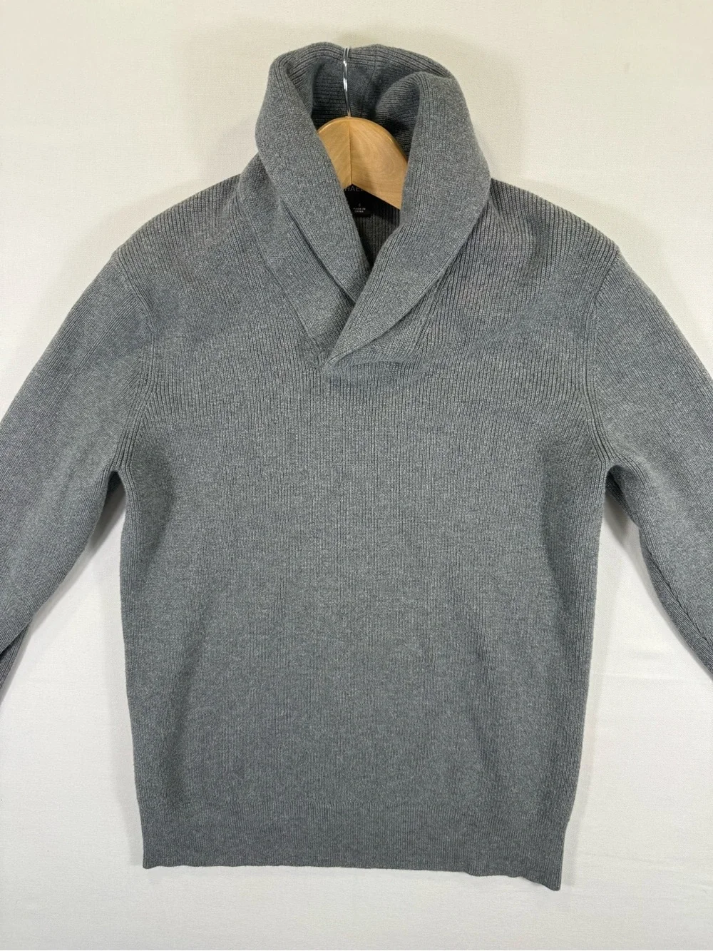 Michael Kors Gray Shawl-Collar Turtleneck Sweater